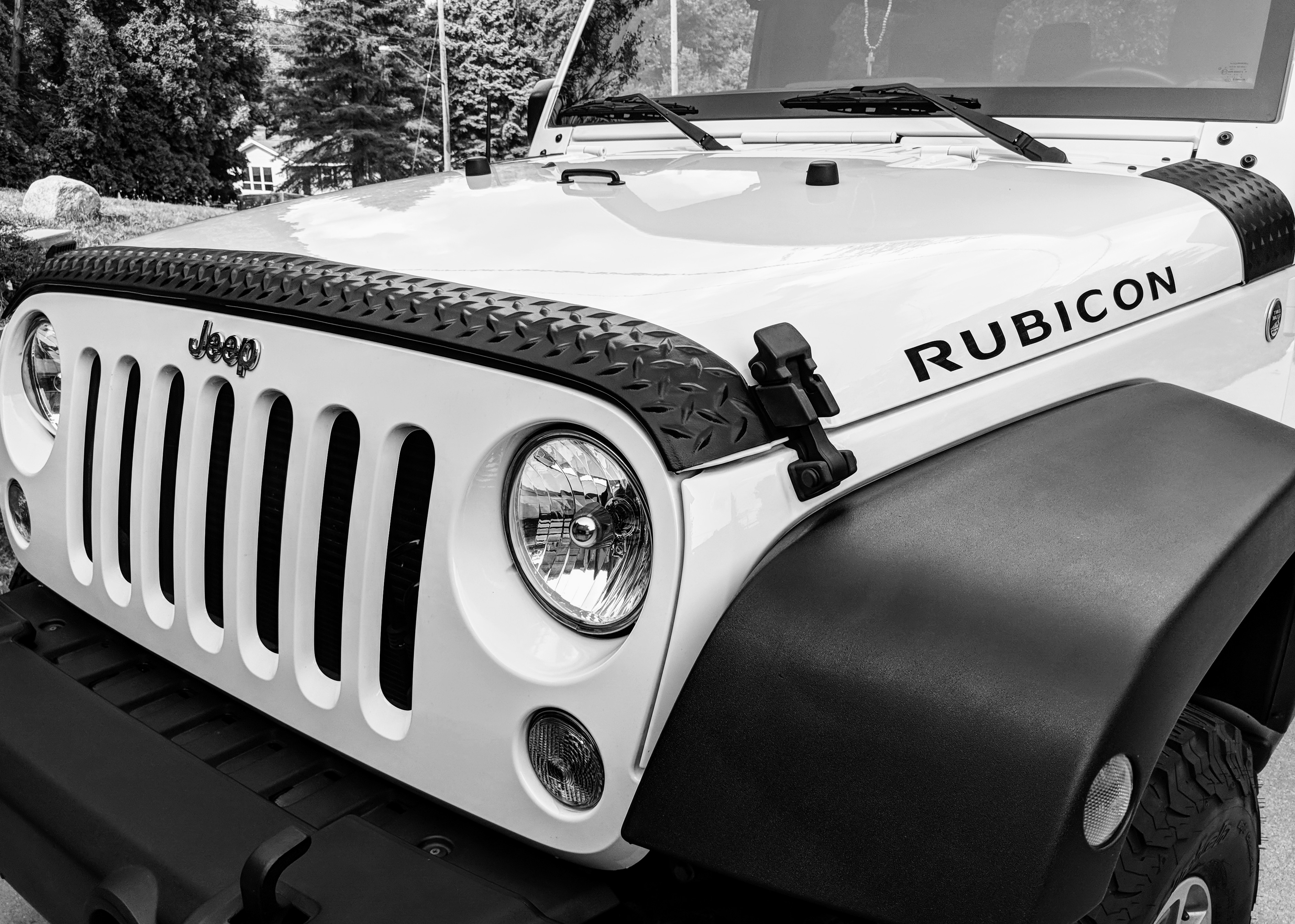 Rugged Ridge Jeep Wrangler Body Armor Hood Stone Guard - Black