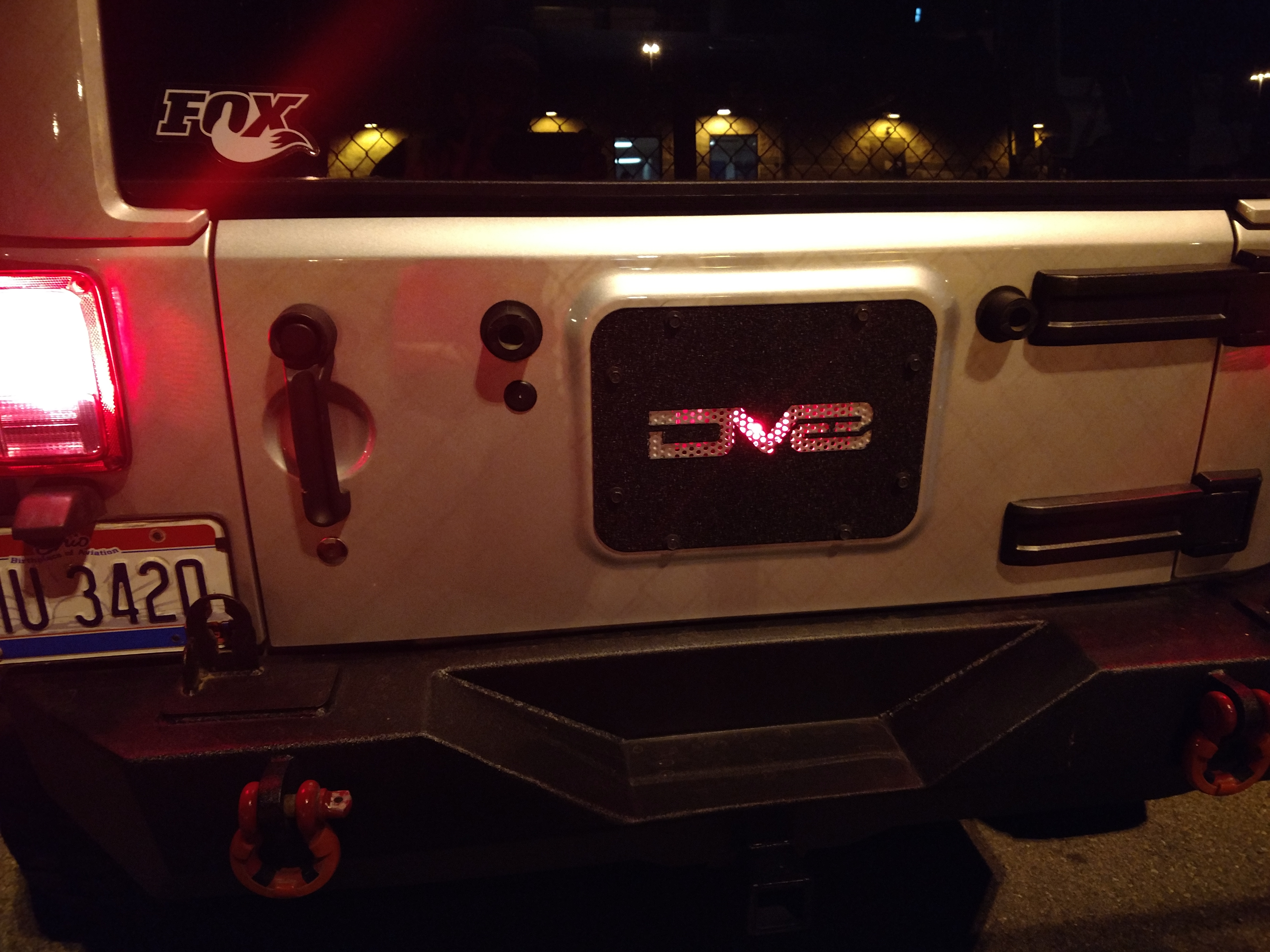 DV8 Offroad Jeep Wrangler Tramp Stamp Rear Tailgate Cover Plate