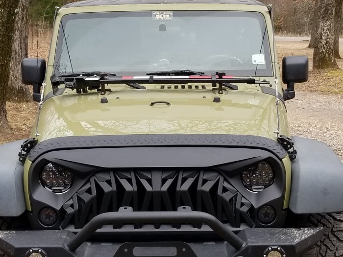 Rugged Ridge Jeep Wrangler Body Armor Hood Stone Guard - Black
