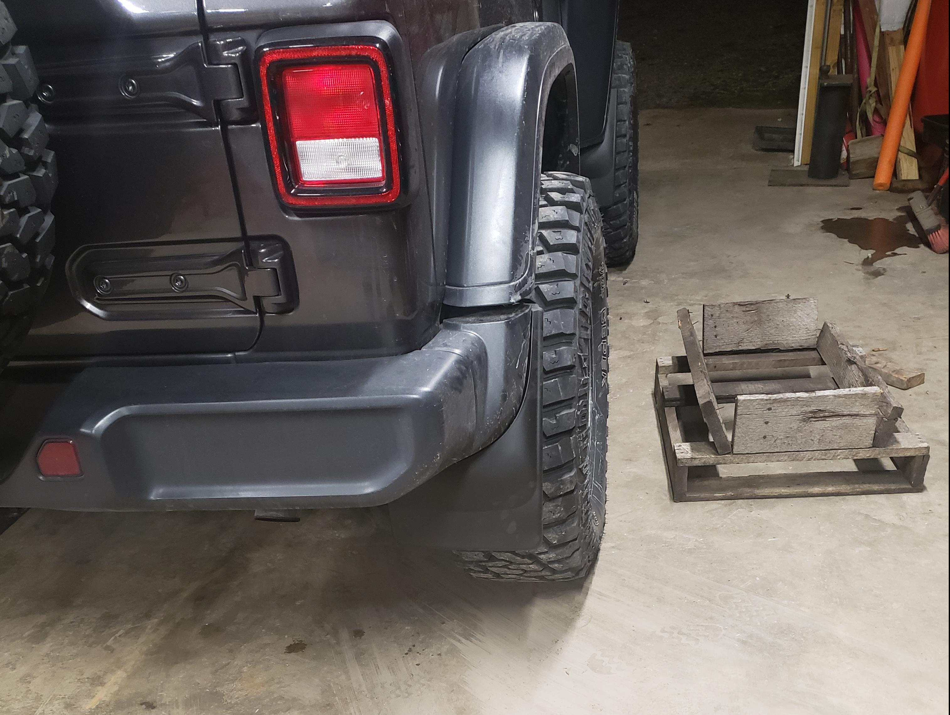 Weathertech Jeep Wrangler No-Drill Mud Flaps; Front and Rear