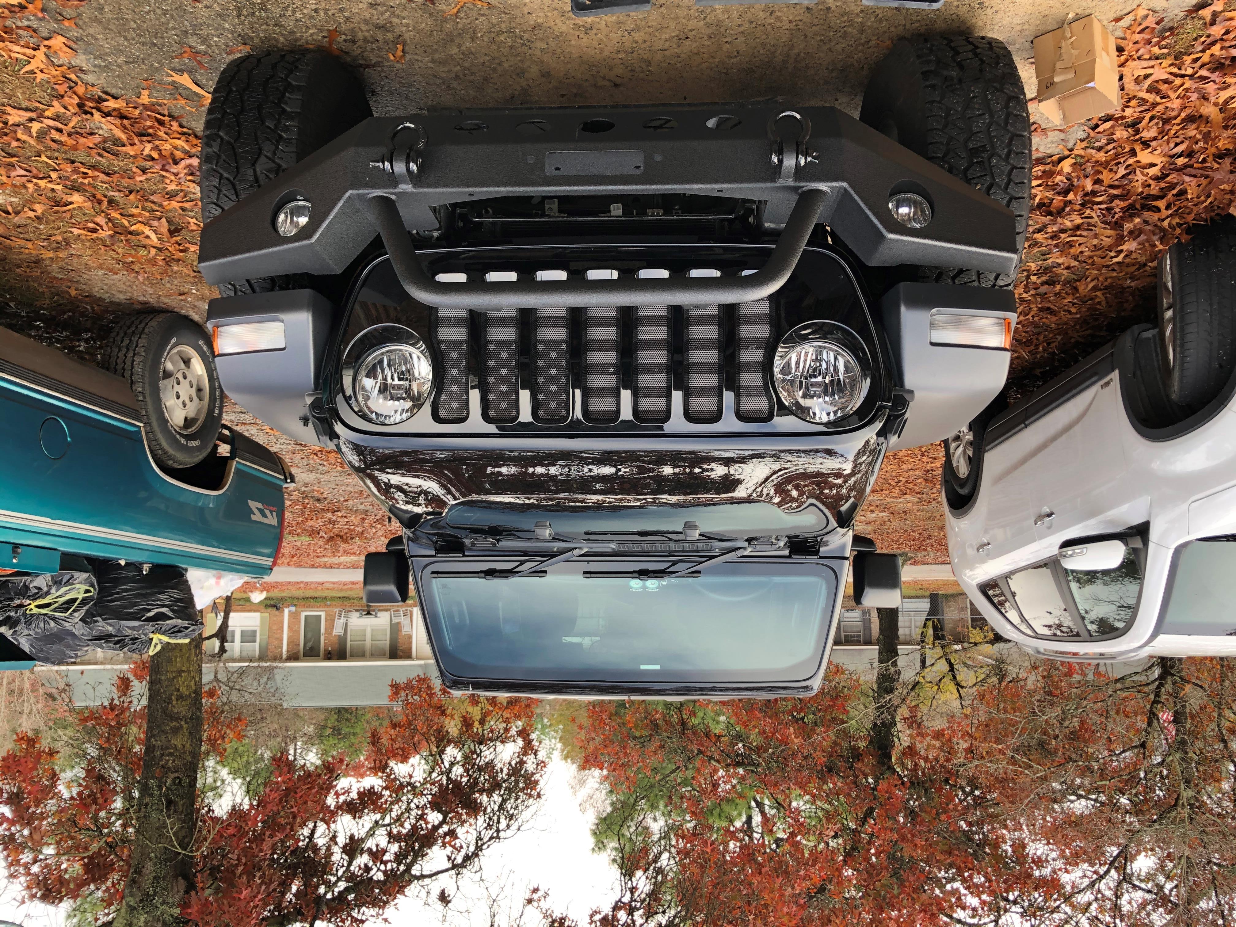 RedRock Jeep Wrangler Full Width Winch Front Bumper with Halogen