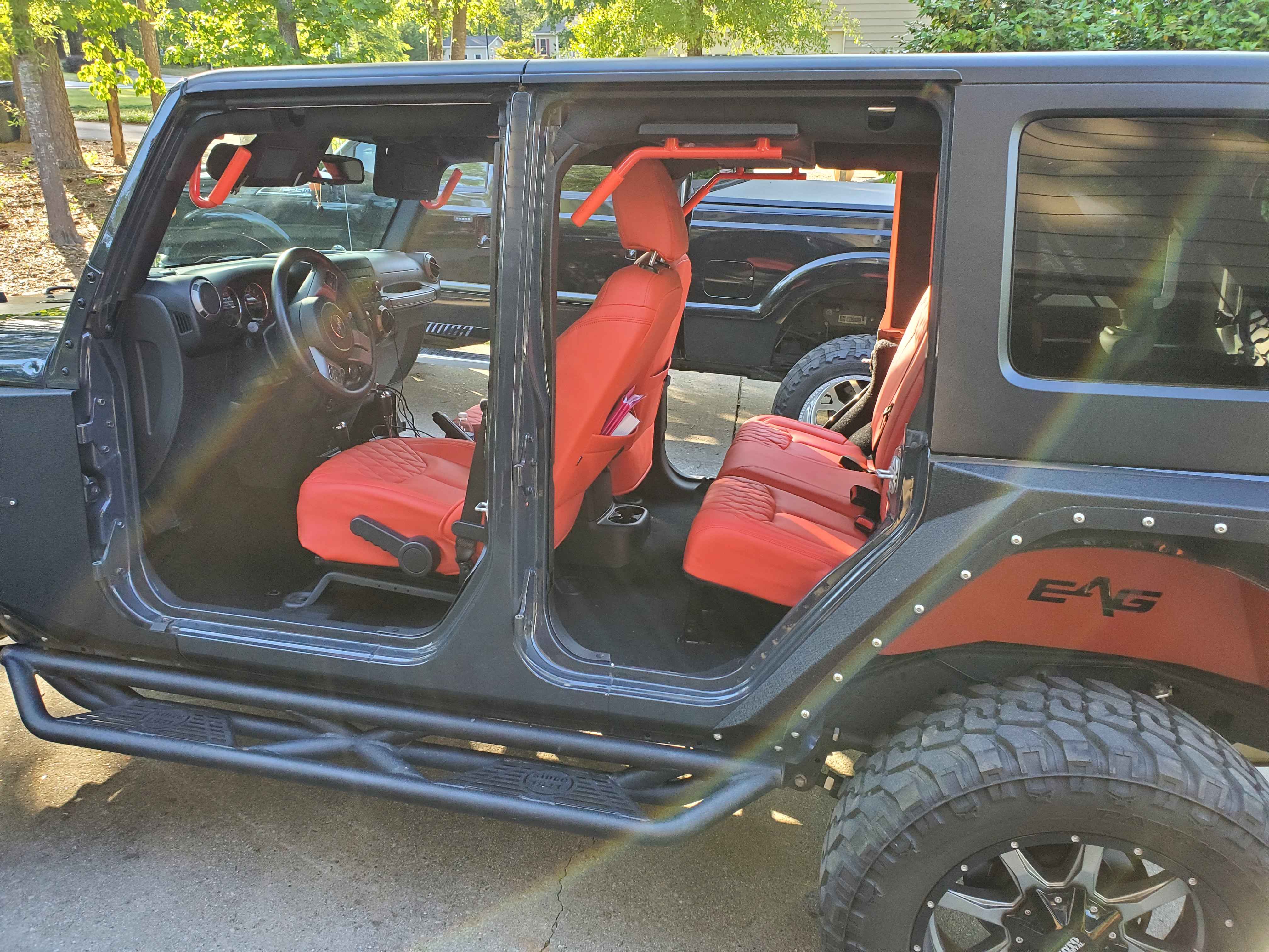 Rough Country Jeep Wrangler Solid Steel Front and Rear Grab