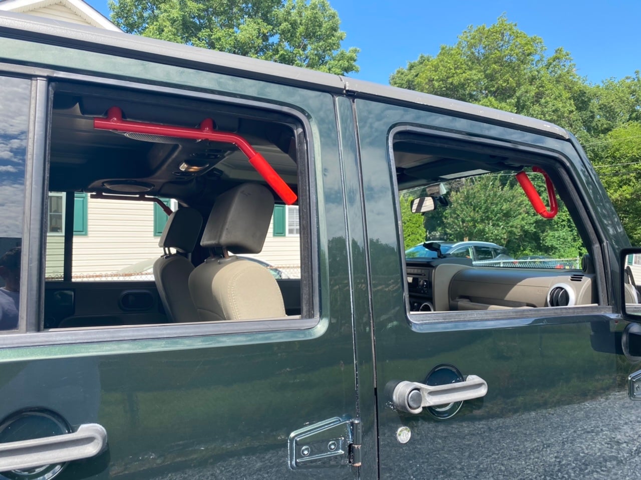 Rough Country Jeep Wrangler Solid Steel Front and Rear Grab