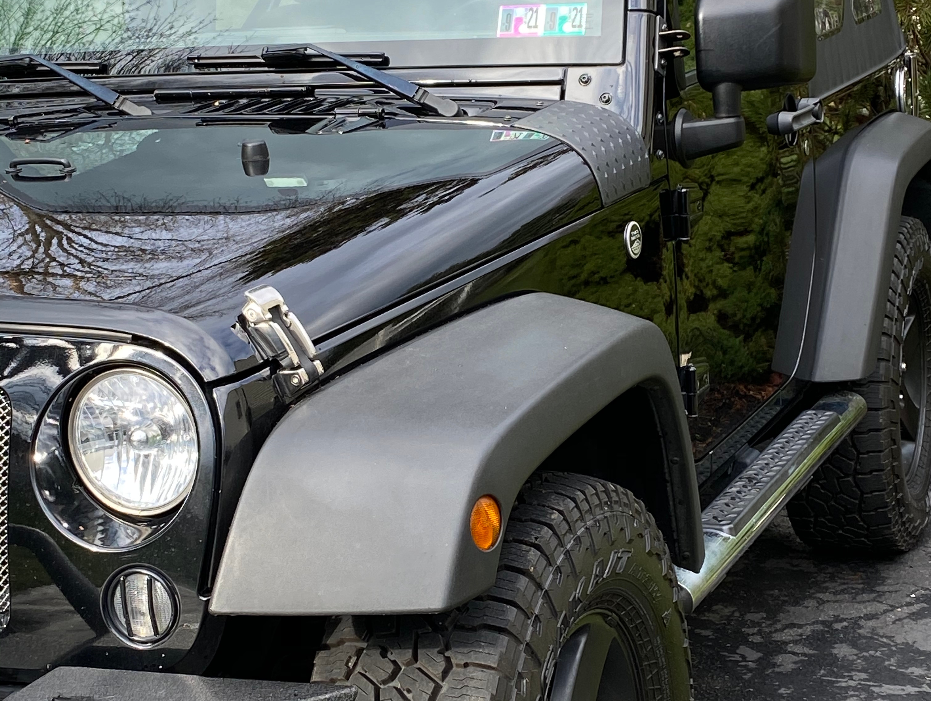 Rugged Ridge Jeep Wrangler Stainless Steel Hood Catch Set 11116.06