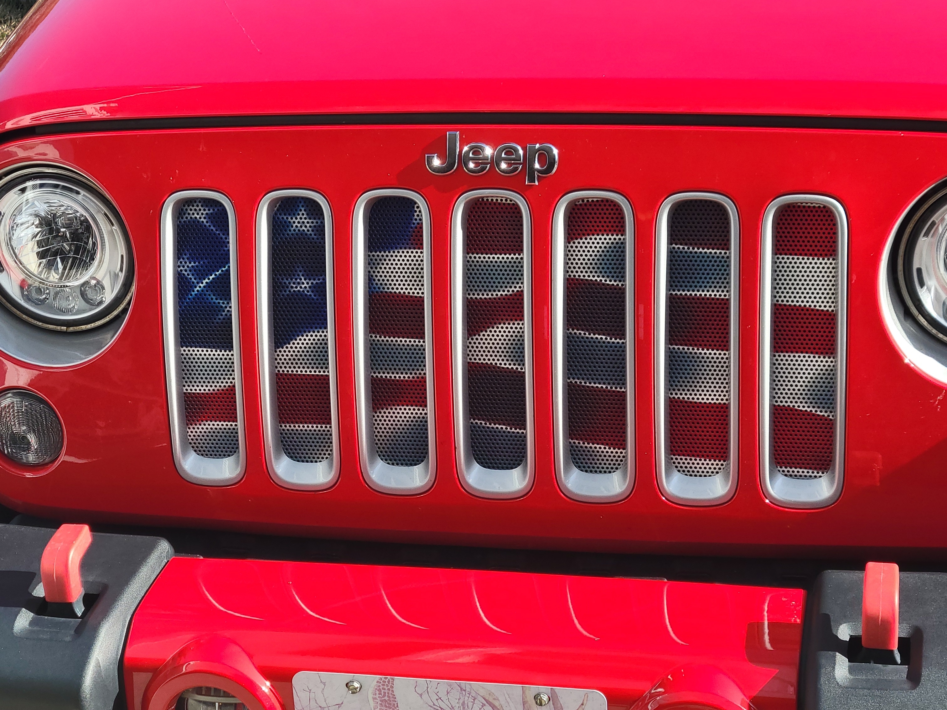 Jeep Wrangler Grille Insert; Freedom American Flag (07-18 Jeep