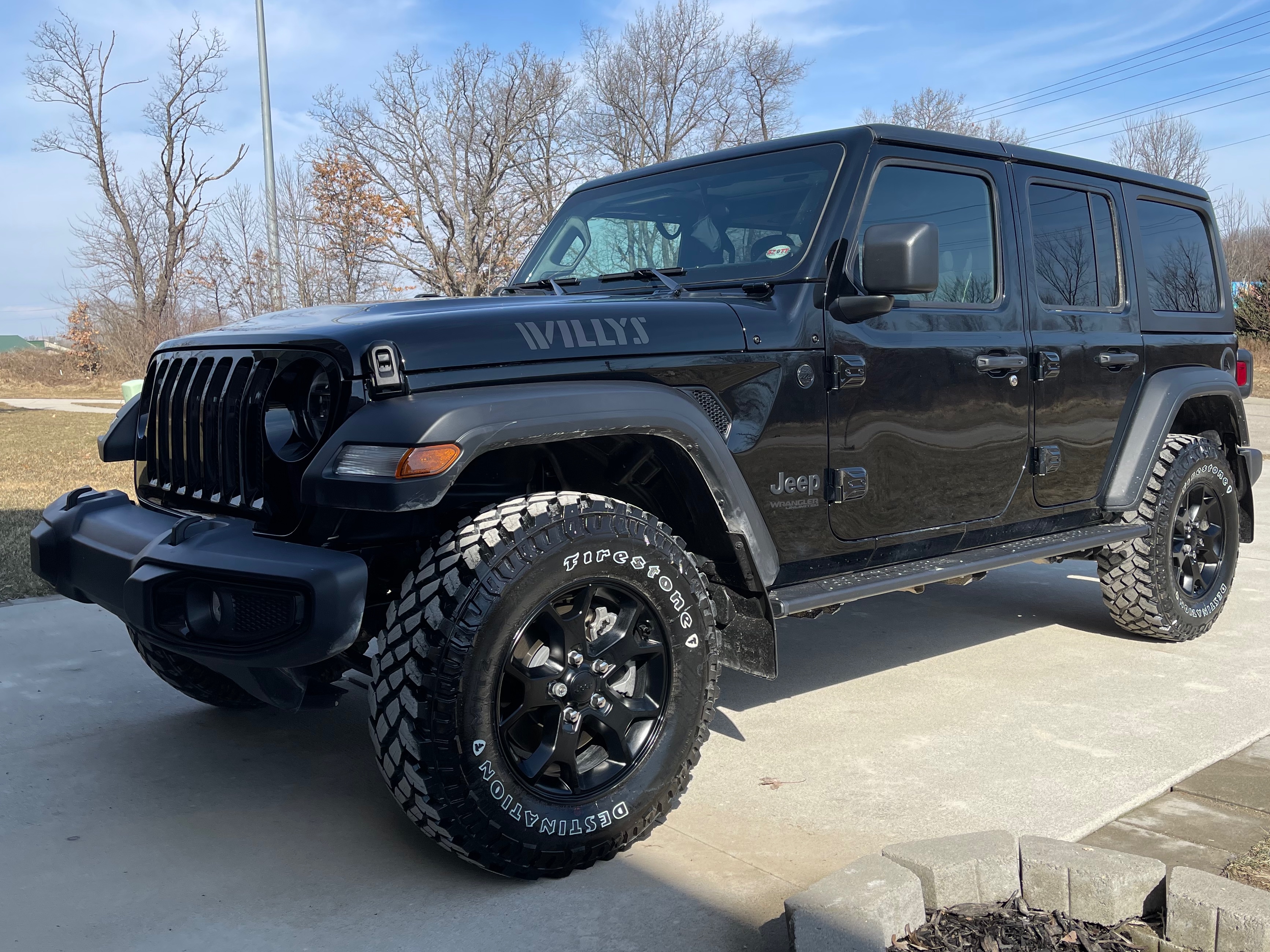 Weathertech Jeep Wrangler No-Drill Mud Flaps; Front and Rear