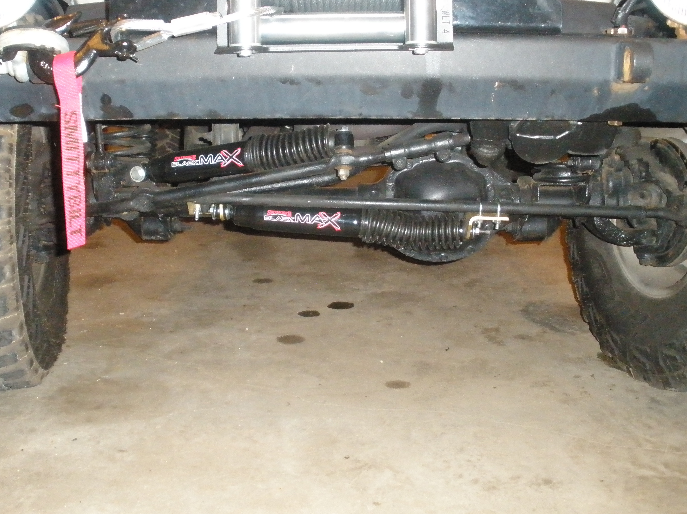 SkyJacker Jeep Wrangler Black MAX Dual Steering Stabilizer Kit