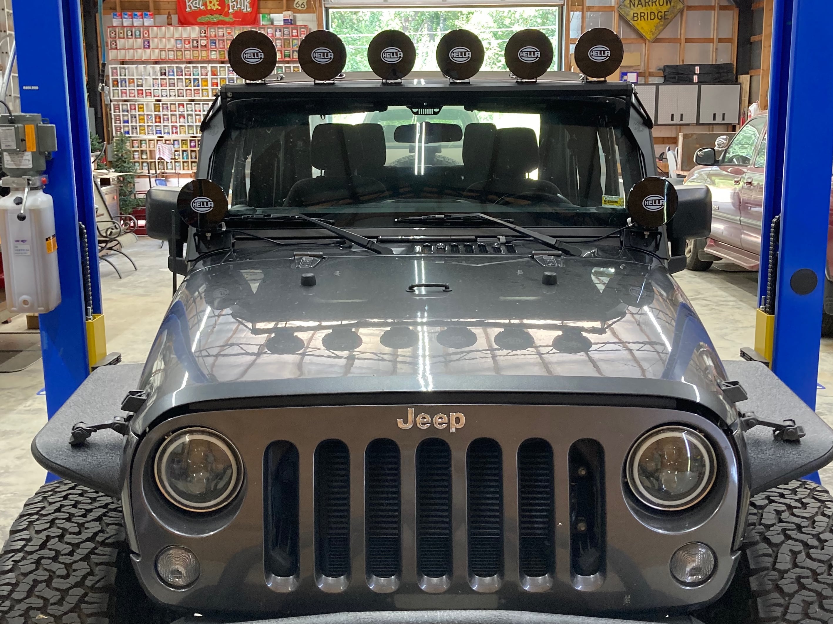KC HILITES フォグランプ ジムニー ラングラー ランクル usdm KC HiLiTES Jeep Wrangler 50-Inch Overhead Xross Bar Light Mount