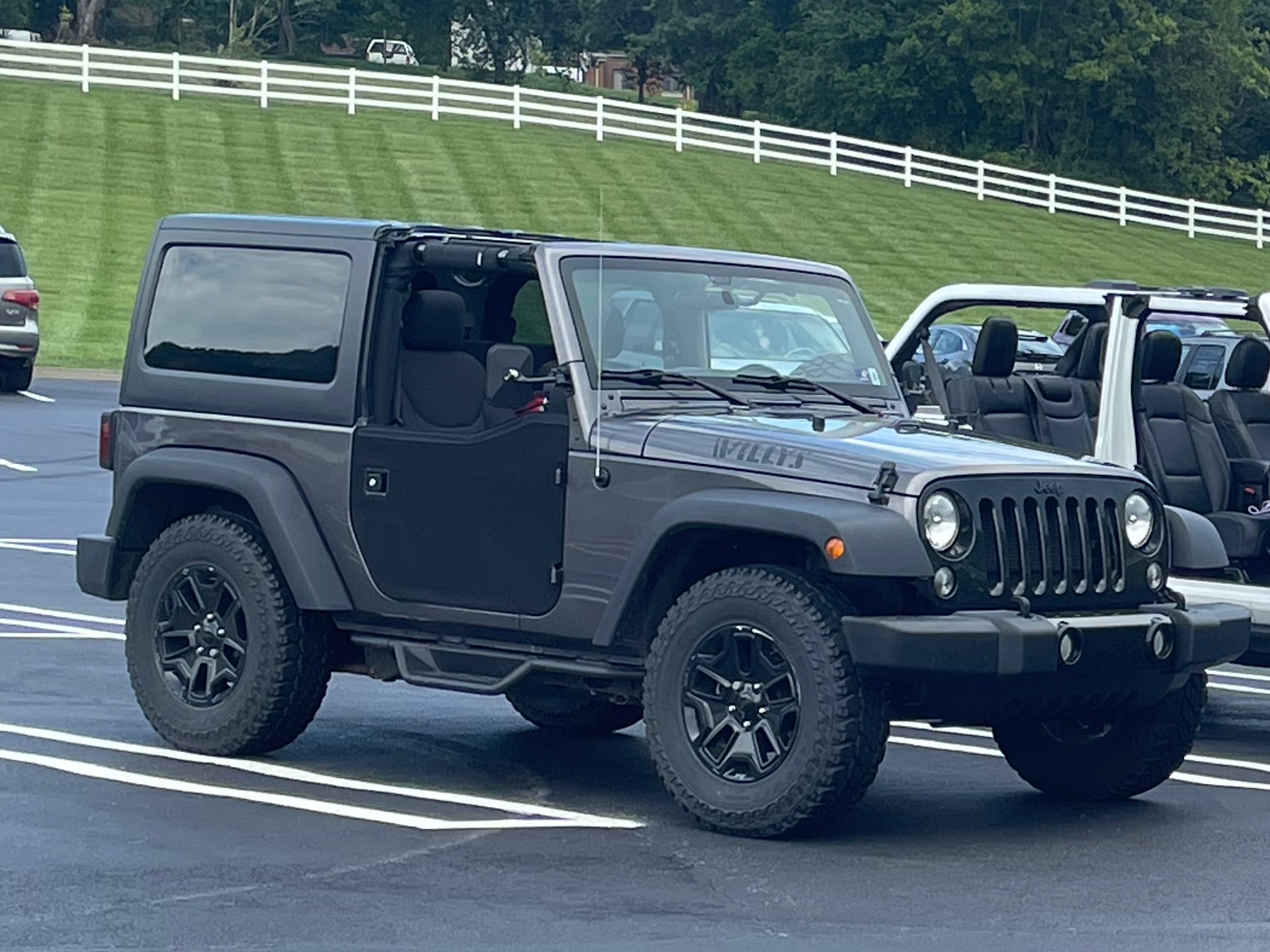 Bestop Jeep Wrangler 2-Piece Full Fabric Front Doors - Black Twill