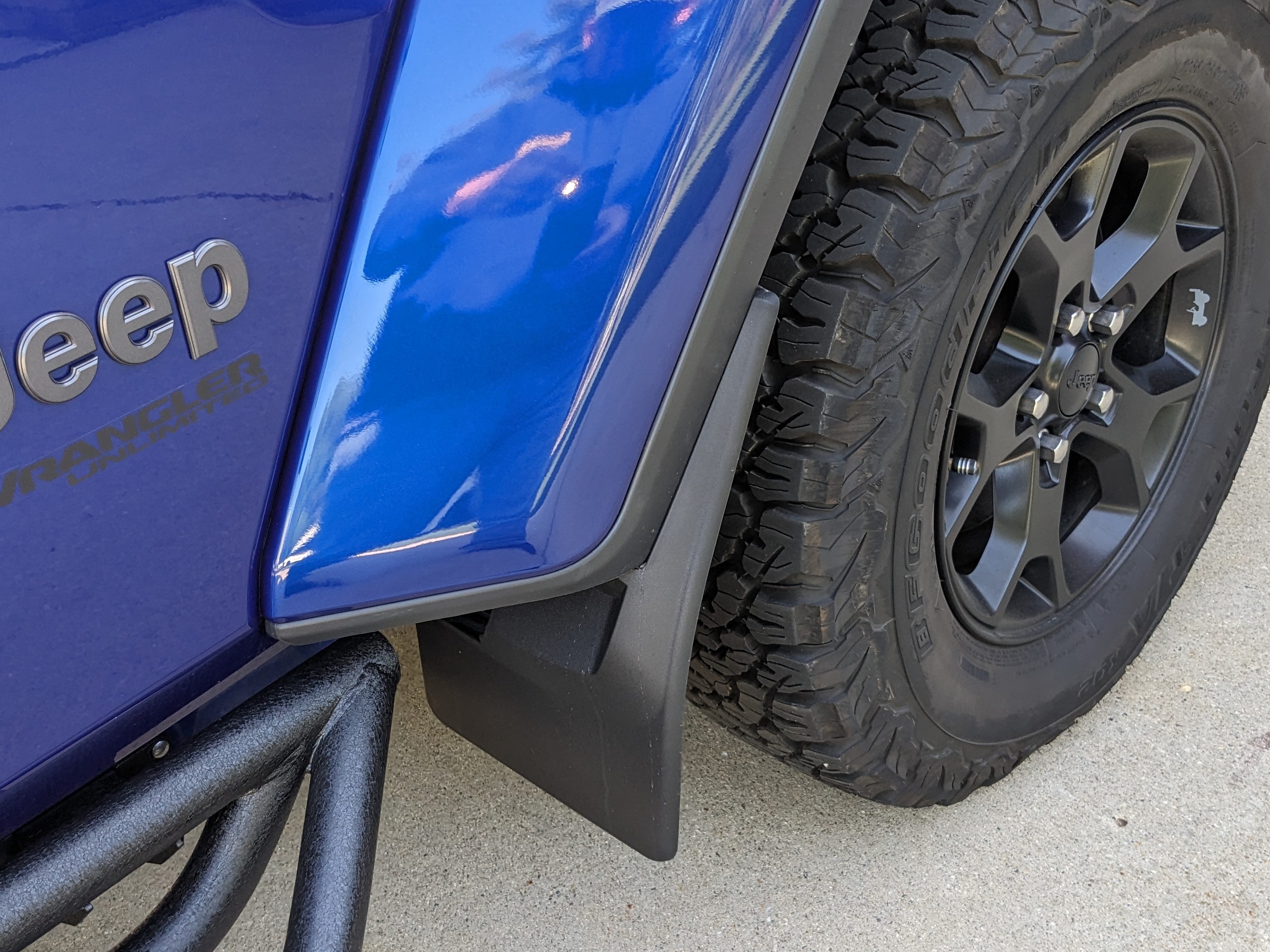 Weathertech Jeep Wrangler No-Drill Mud Flaps; Front and Rear