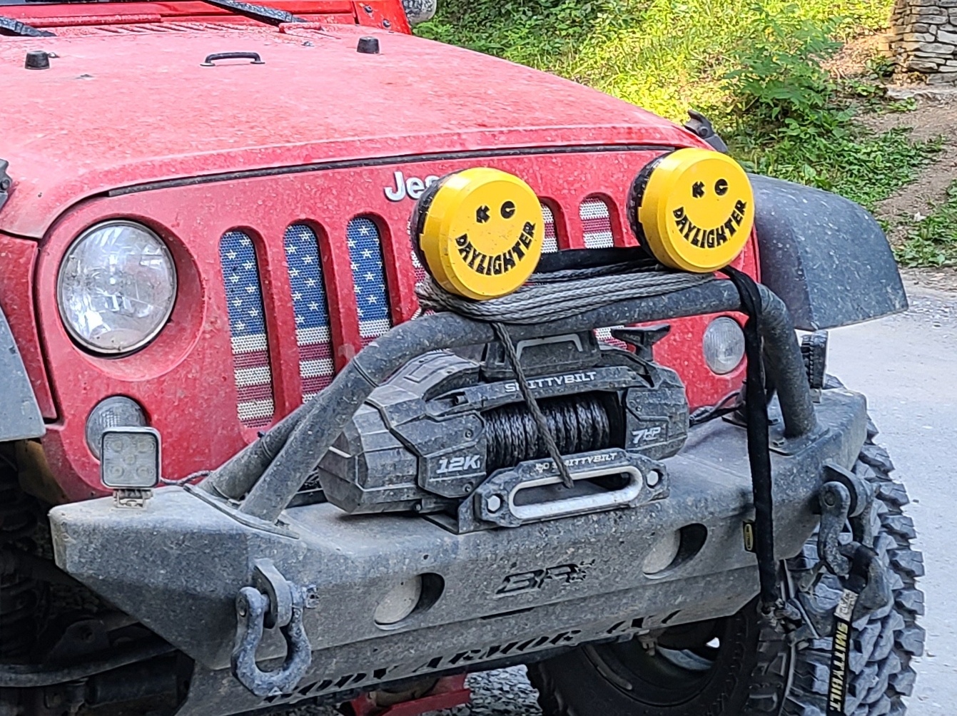 Body Armor 4x4 Jeep Wrangler Mid-Stubby Winch Front Bumper JK