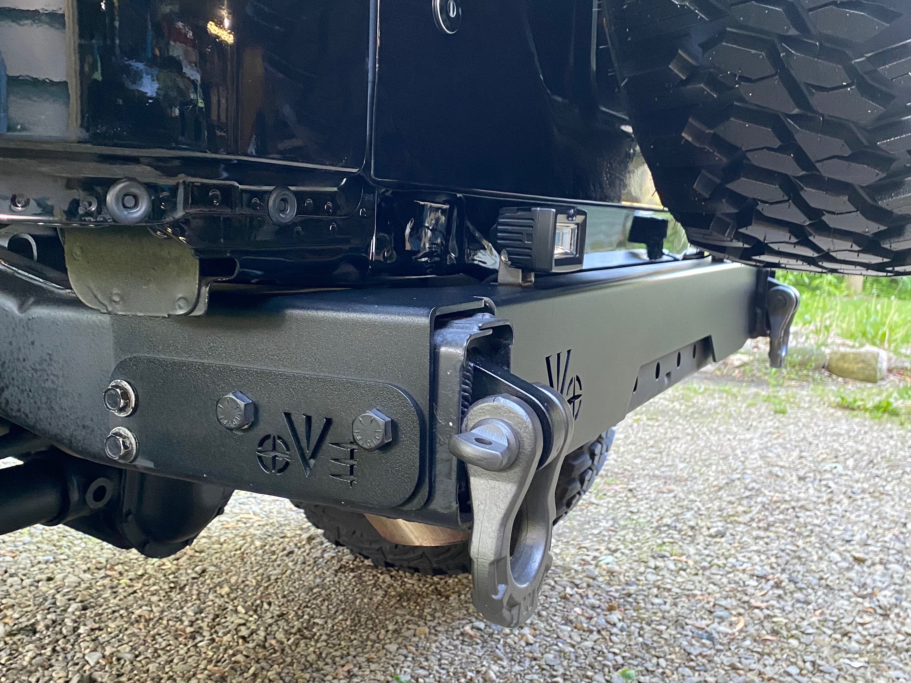 jeep JKラングラー　EVO フェイシア EVO Manufacturing Jeep Wrangler Steel Rear Fascia with D-Ring