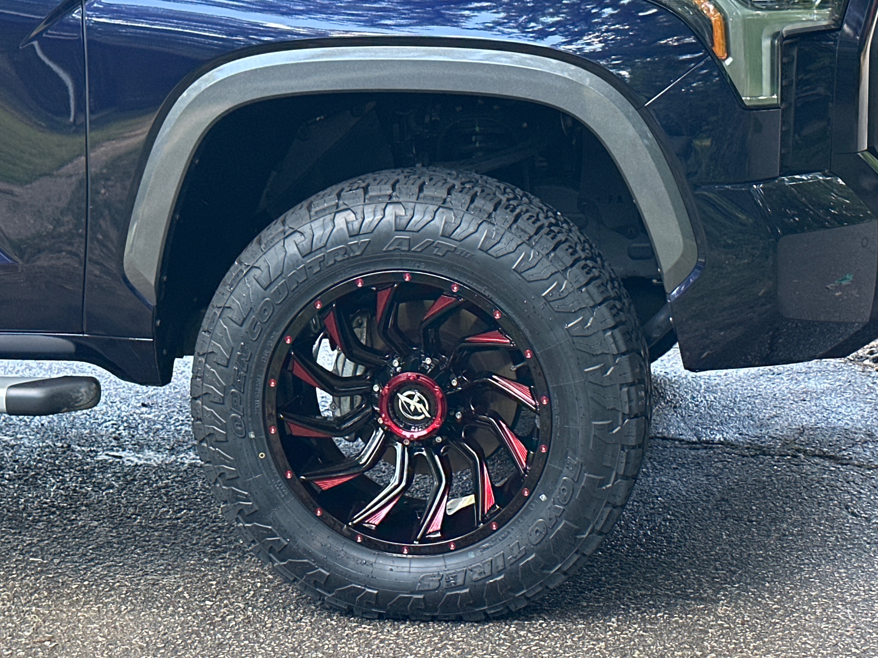 XF Offroad Tundra XF-224 Gloss Black Red Milled 5-Lug Wheel; 20x9