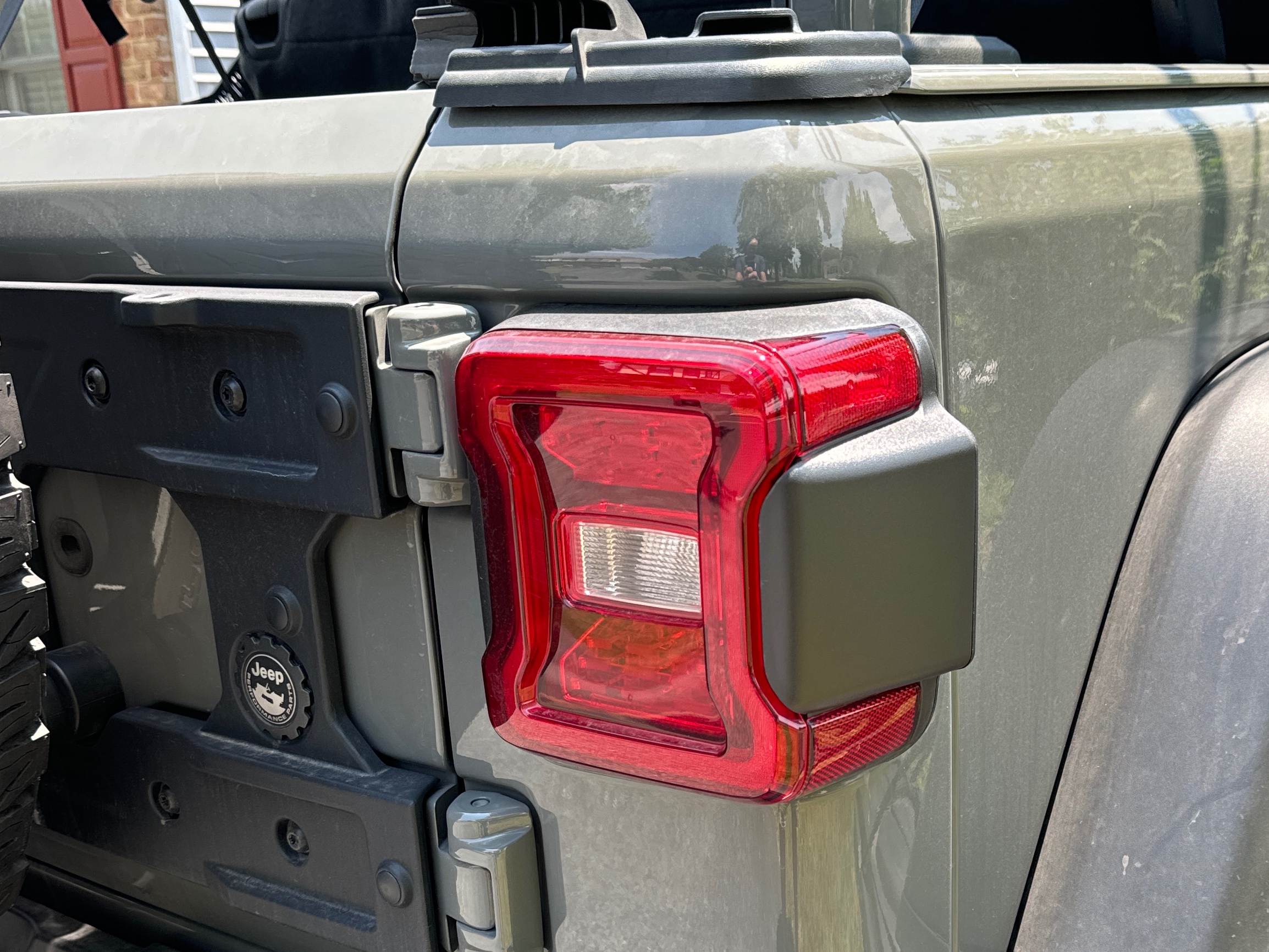 Jeep Wrangler OEM Style Tail Light; Chrome Housing; Red Clear Lens