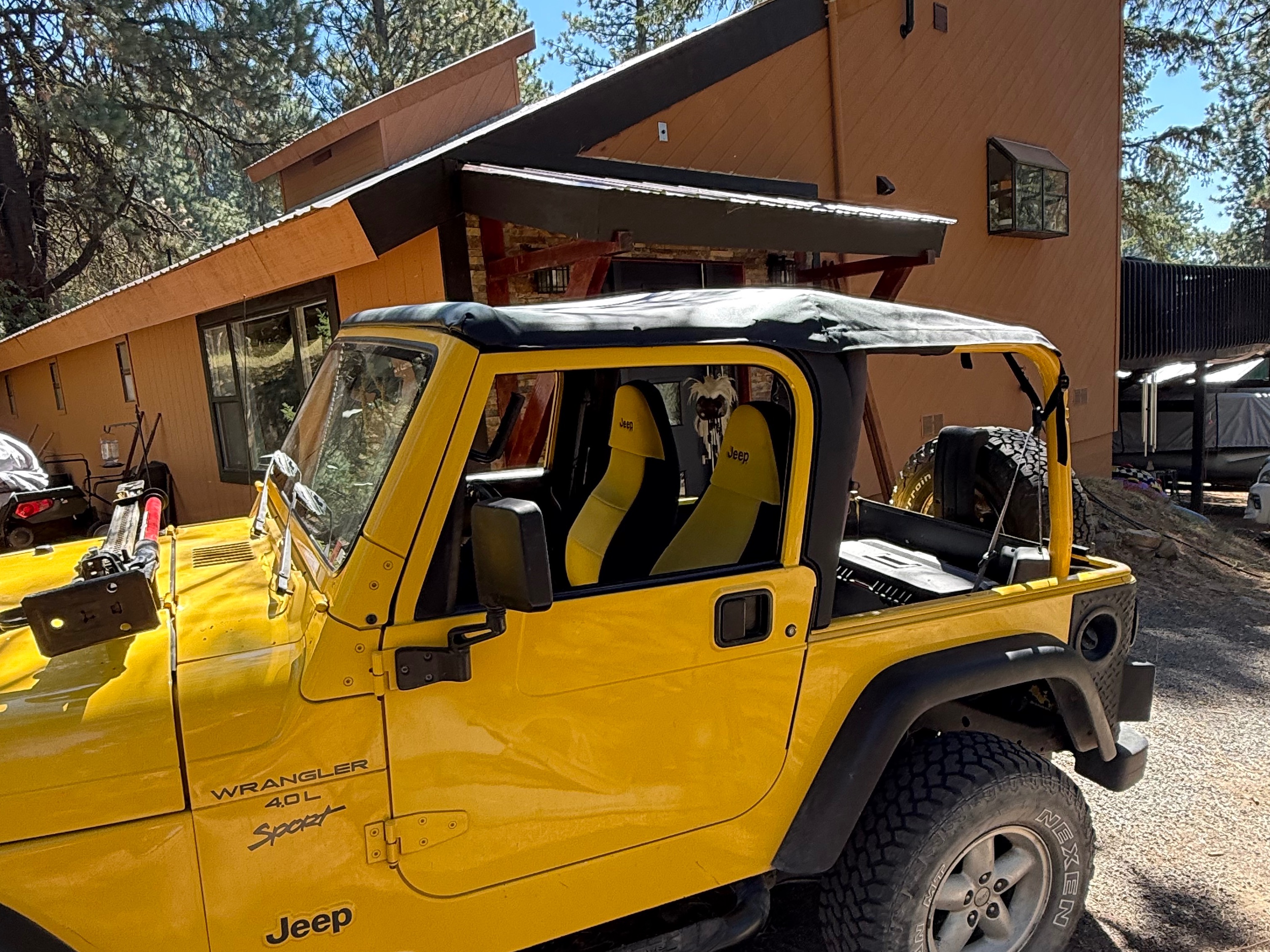 Steinjager Jeep Wrangler Slant Back Soft Top; Black Diamond