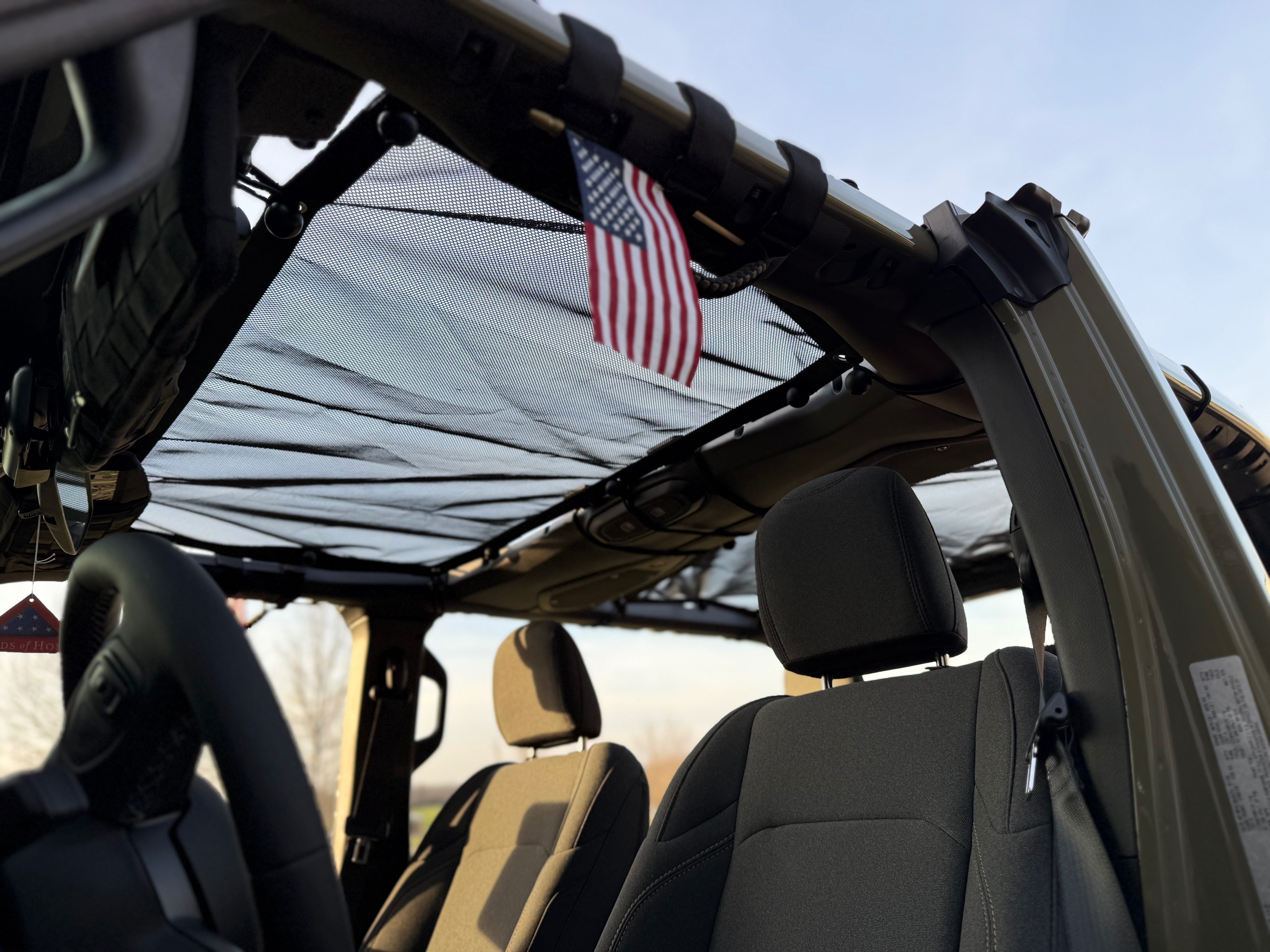 RedRock Jeep Wrangler Mesh Sun Shade; Front and Rear; Star J236535