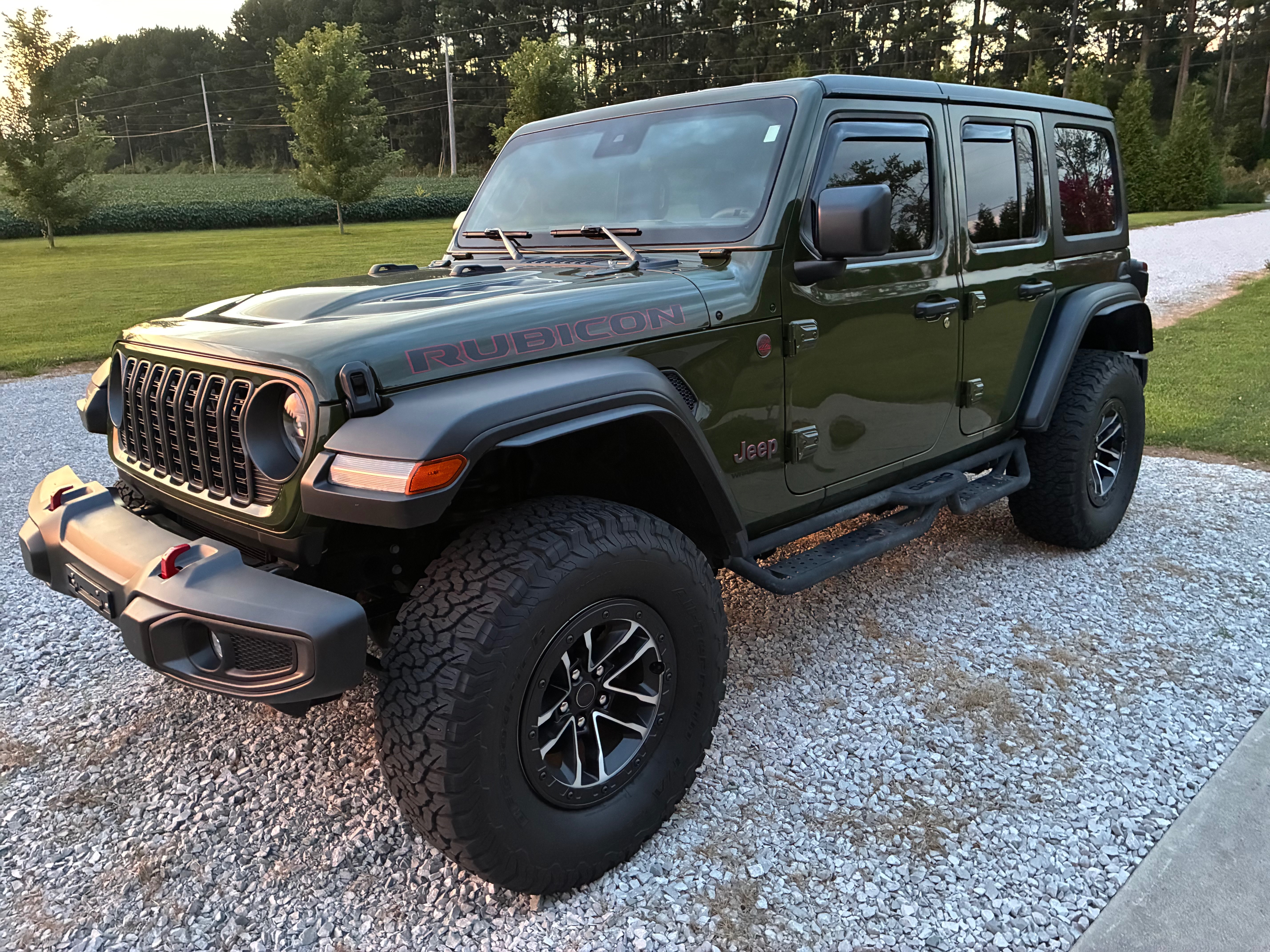 Weathertech Jeep Wrangler Side Window Deflectors; Front and Rear