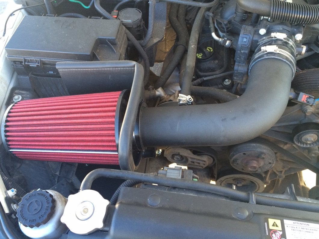 RedRock Cold Air Intake; Black Wrinkle (0711 3.8L Jeep Wrangler JK