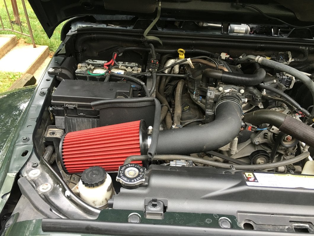 RedRock Cold Air Intake; Black Wrinkle (0711 3.8L Jeep Wrangler JK