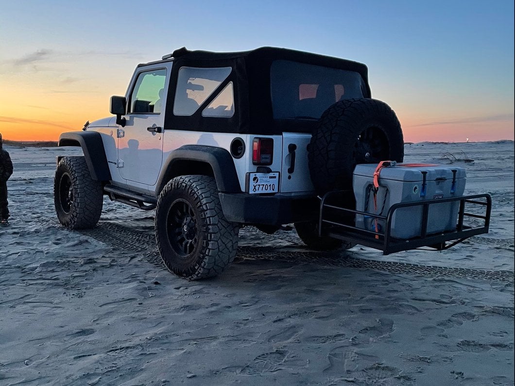 RedRock Hitch Mounted Cargo Rack; 12Inch XL (0724 Jeep Wrangler JK