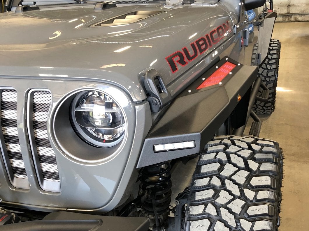 Barricade XSeries Fender Flares with LED DRL and Marker Lights; Red