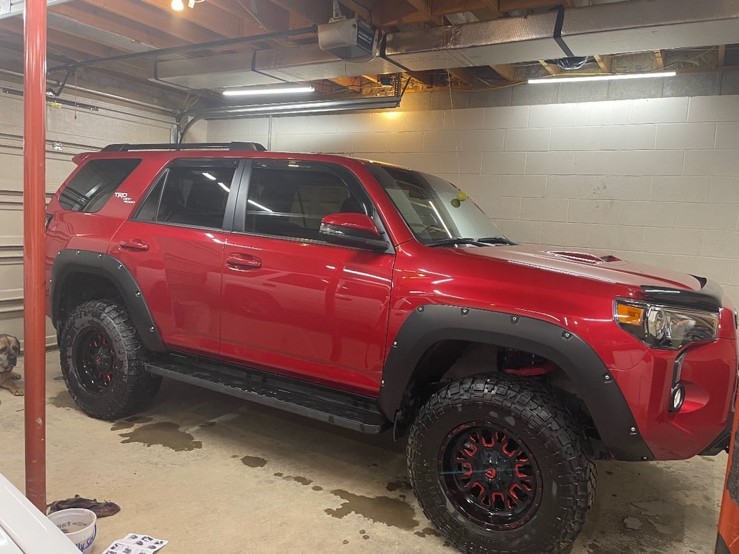 RedRock Pocket Style Fender Flares; Matte Black (1424 4Runner) RedRock