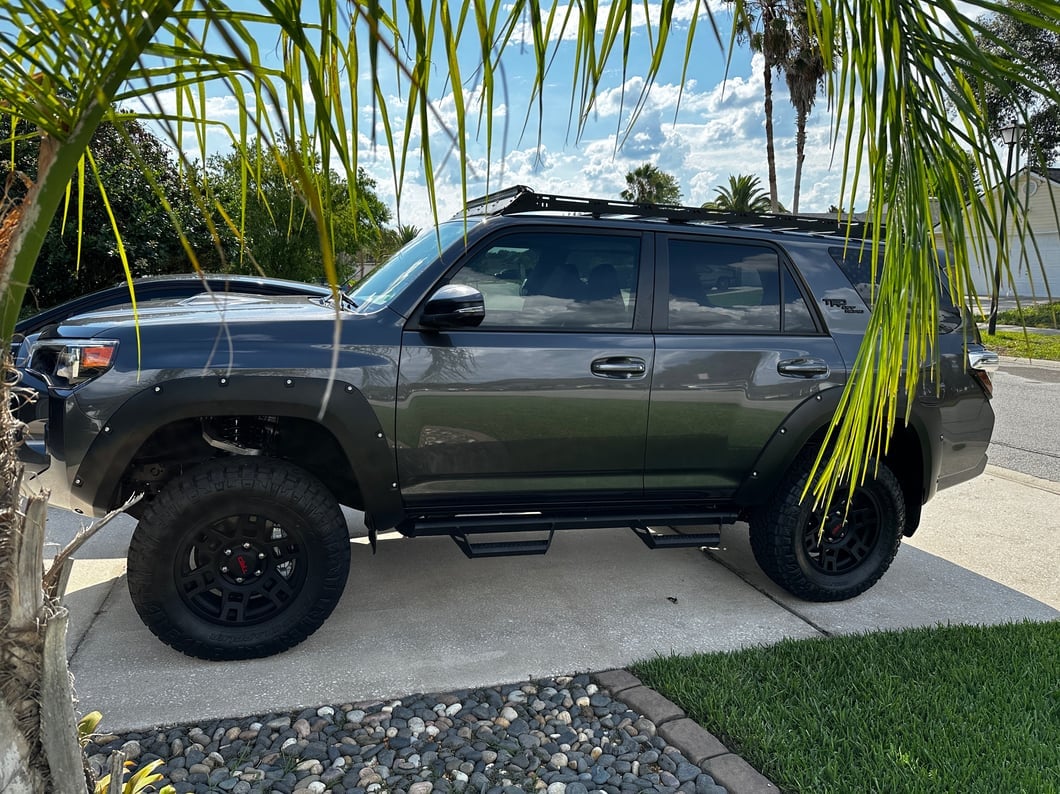 RedRock Pocket Style Fender Flares; Matte Black (1424 4Runner) RedRock