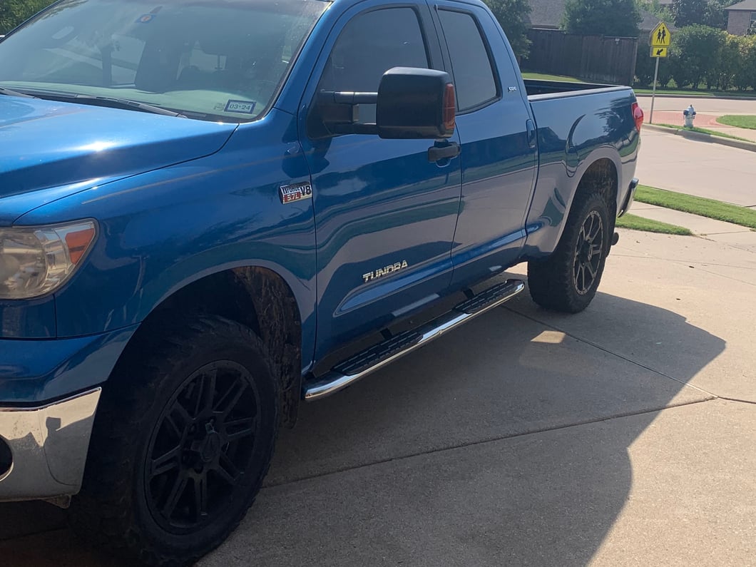 RedRock PNC Side Step Bars; Stainless Steel (0721 Tundra Double Cab