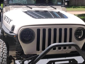 Hood Louver Vent In Black For Jeep Wrangler JK 2007-2018 | Somar 4X4