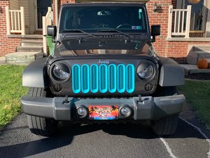 Jeep Wrangler Front and Rear Grab Handles; Tropical Breeze Teal