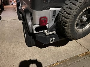 License Plate Frame For Jeep Wrangler 1997-2006 - Black Plastic Bracket Replacement Part