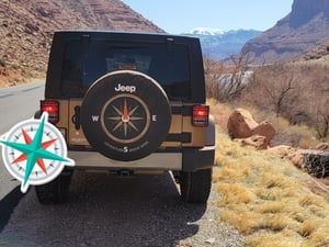 Mopar Jeep Wrangler Spare Tire Cover with Adventures Begin