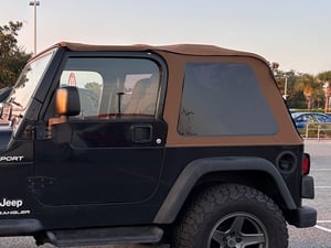 Jeep Wrangler Frameless Trail Top Soft Top; Spice Denim (97