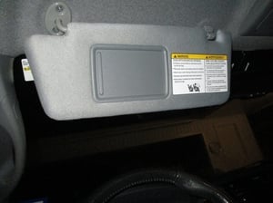 KruzeKraft Right Side Sun Visor Replacement For 2005-2012 Toyota Tacoma - Beige Color - View #5